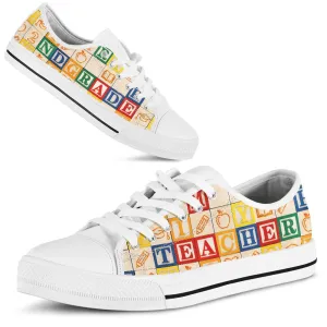 2Nd Grade Teacher Al Wooden Shoes Shoes, Teacher Shoes, Low Top Sneakers