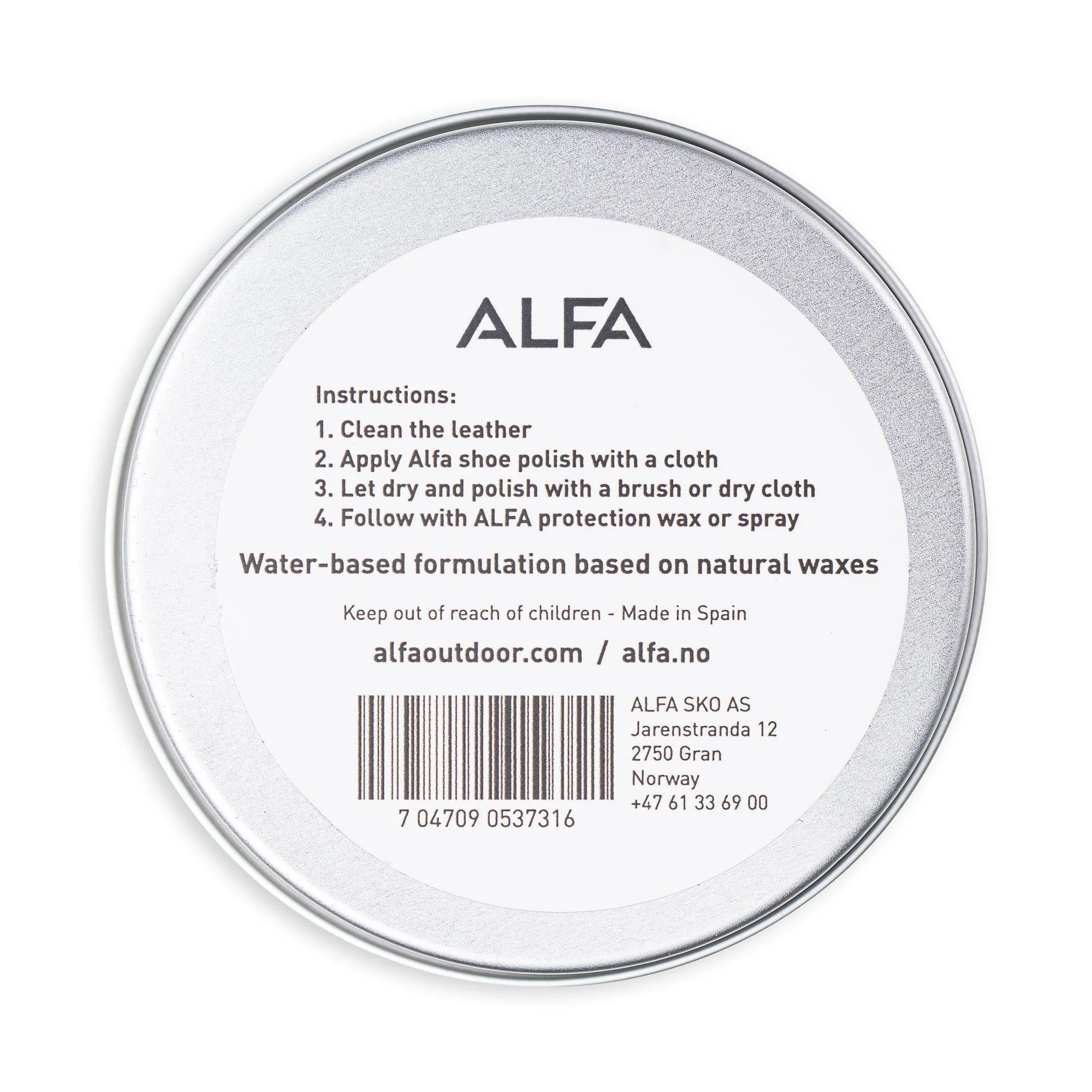 ALFA Shoe Care Polish - BROWN - 1pk