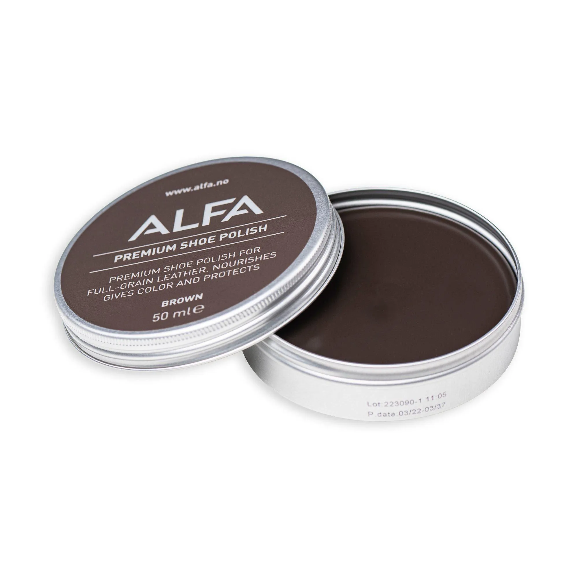 ALFA Shoe Care Polish - BROWN - 1pk