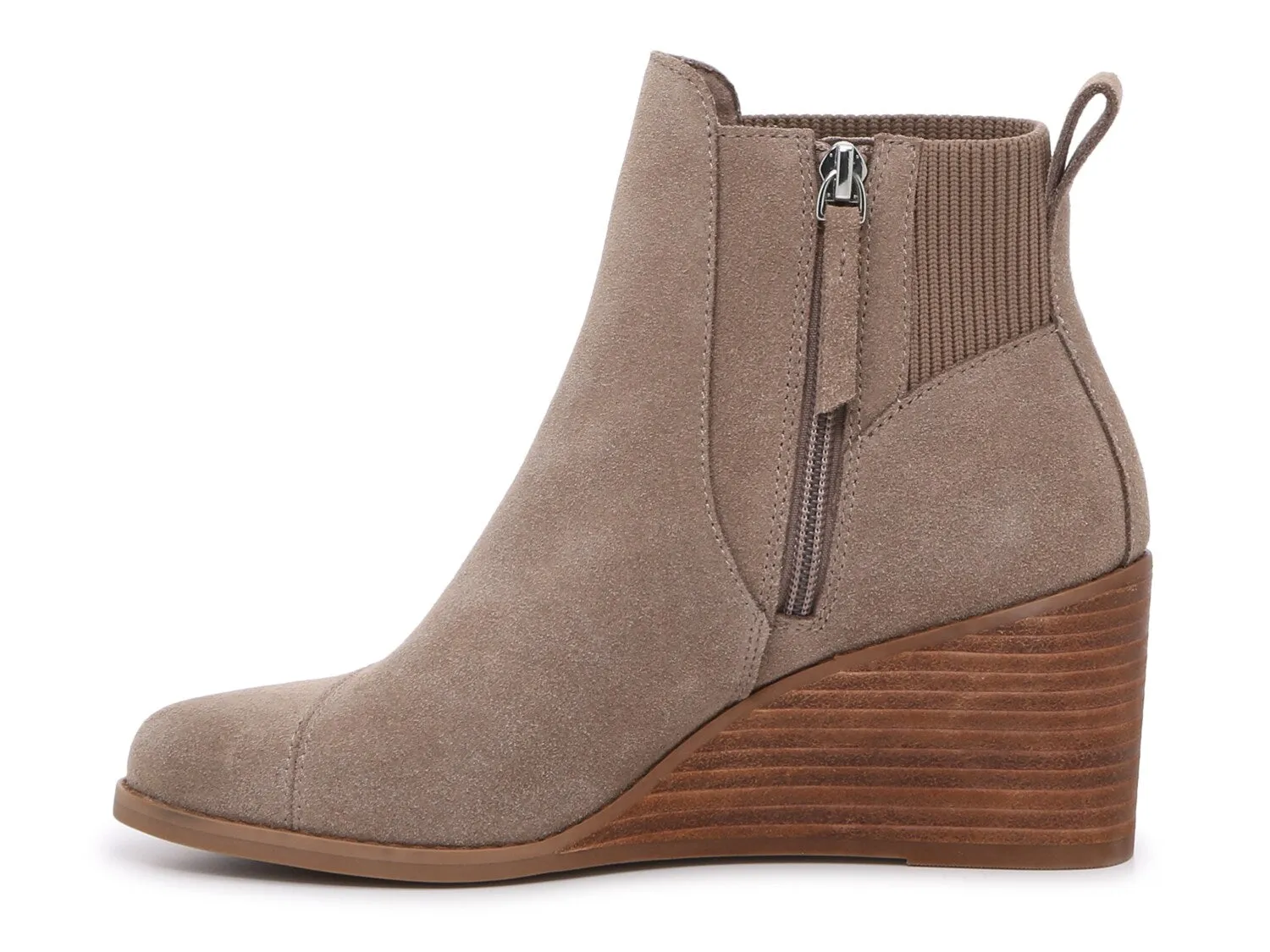 Amelia TOMS wedge ankle boots, taupe