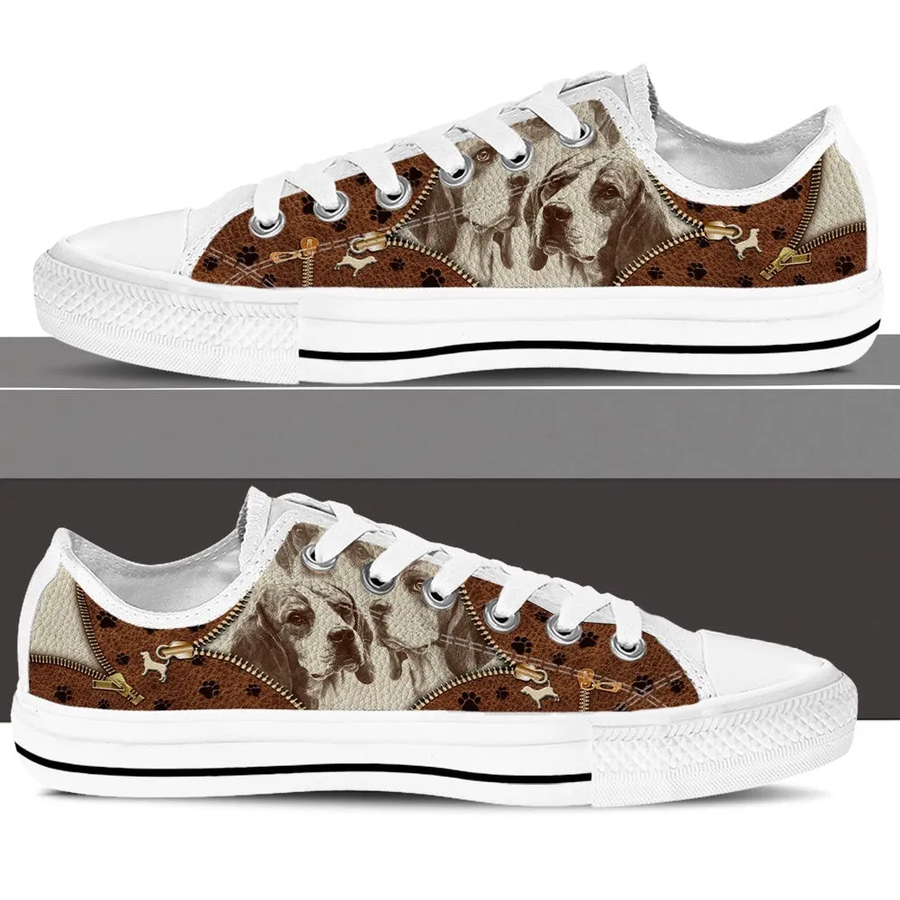 Beagle Low Top Shoes - Low Top Sneaker - Dog Walking Shoes Men Women, Dog Printed Shoes, Canvas Shoes For Men, Women