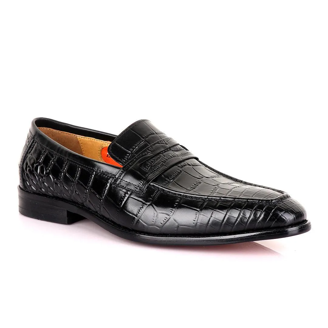 Berluti Full Black crocodile Skin