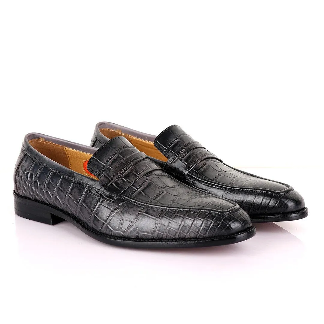 Berluti Full Black crocodile Skin