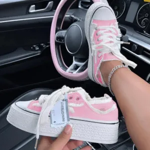 deanwangkt - Pink Casual Patchwork Frenulum Contrast Round Comfortable Out Door Shoes