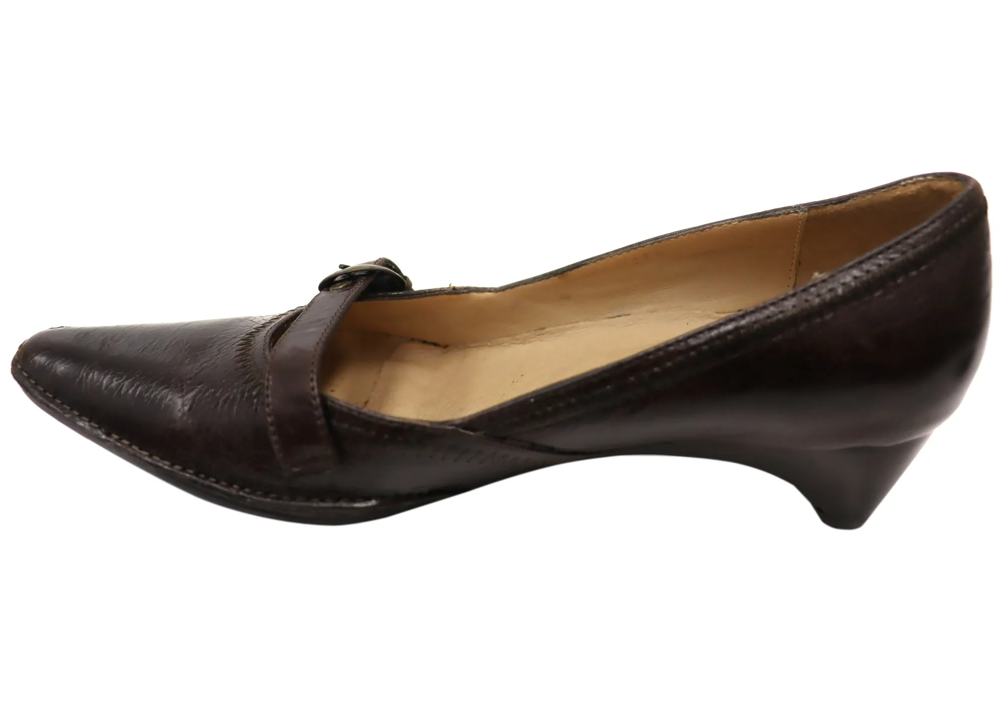 Donna Velenta Tamsin Womens Comfortable Leather Low Heel Shoes