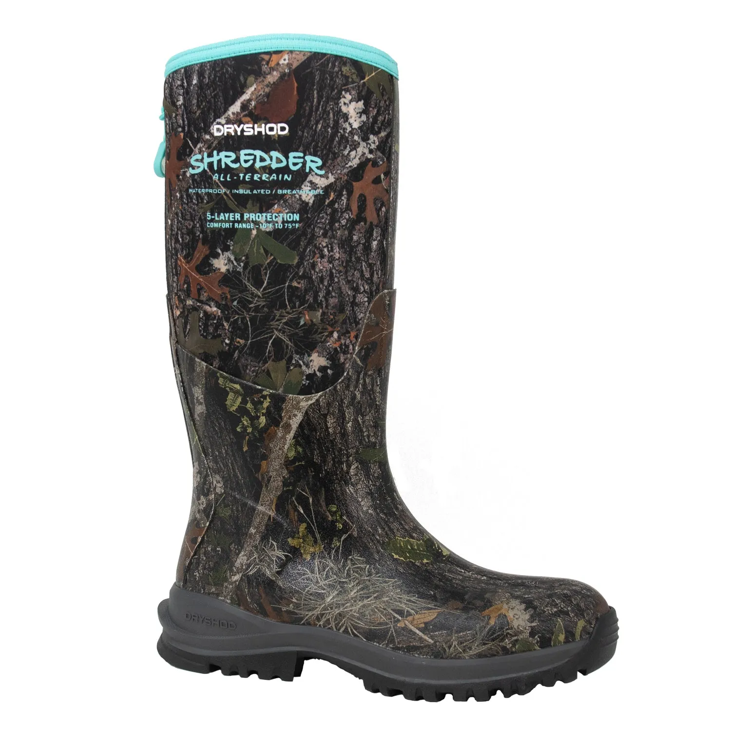 Dryshod Womens Shredder MXT Camo Rubber Hunting Boots