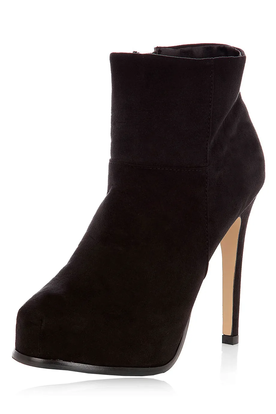 ELSA Black Suede Ankle Boots