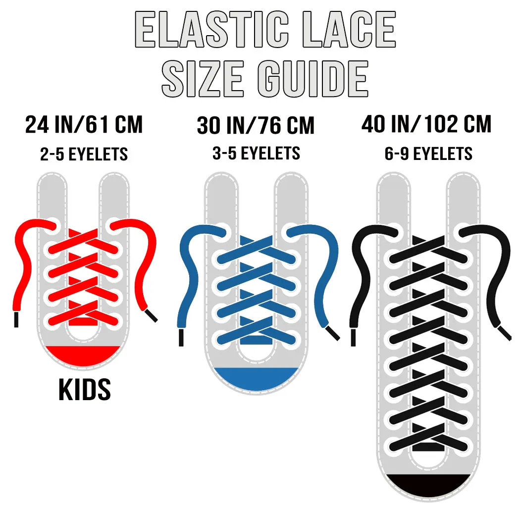 FootMatters Flat No Tie Elastic Stretch Shoe Laces