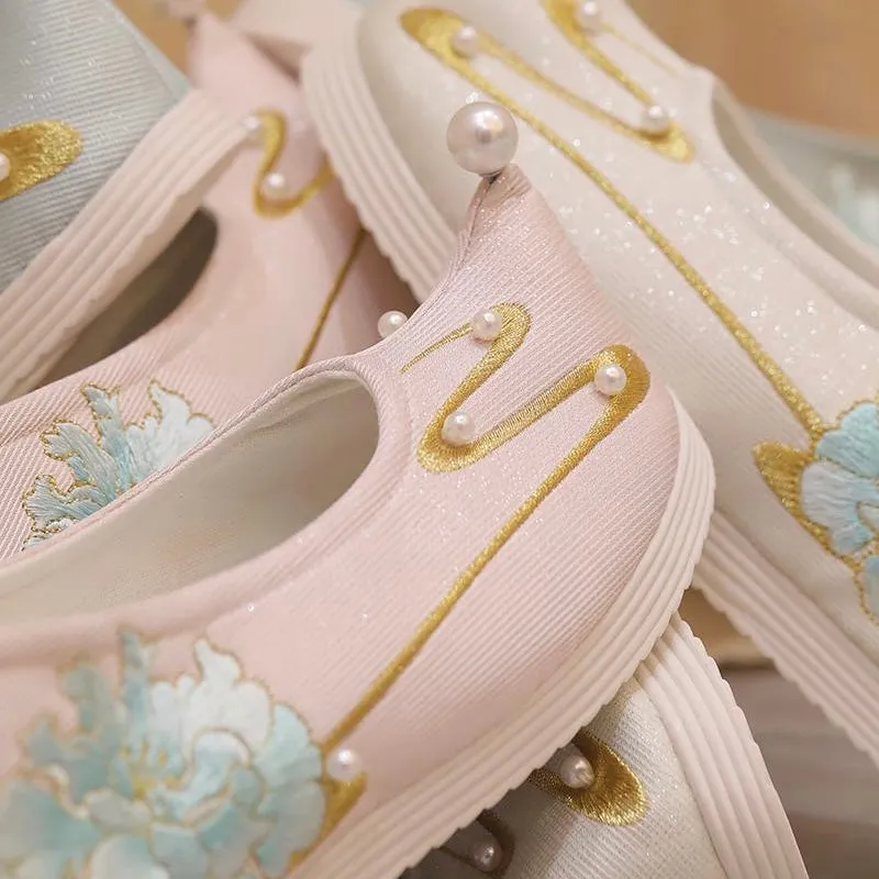 Hanfu Shoes: Peony