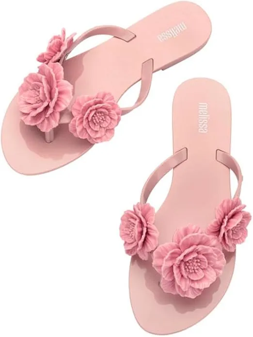 Melissa Women's Harmonic Flip Flops with Rosette