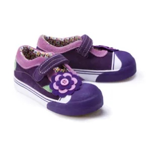 Morgan and Milo Ginger Felt Floral Deep Purple