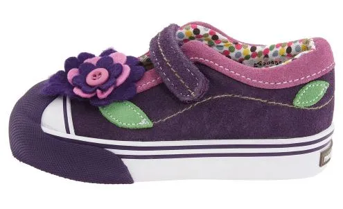 Morgan and Milo Ginger Felt Floral Deep Purple