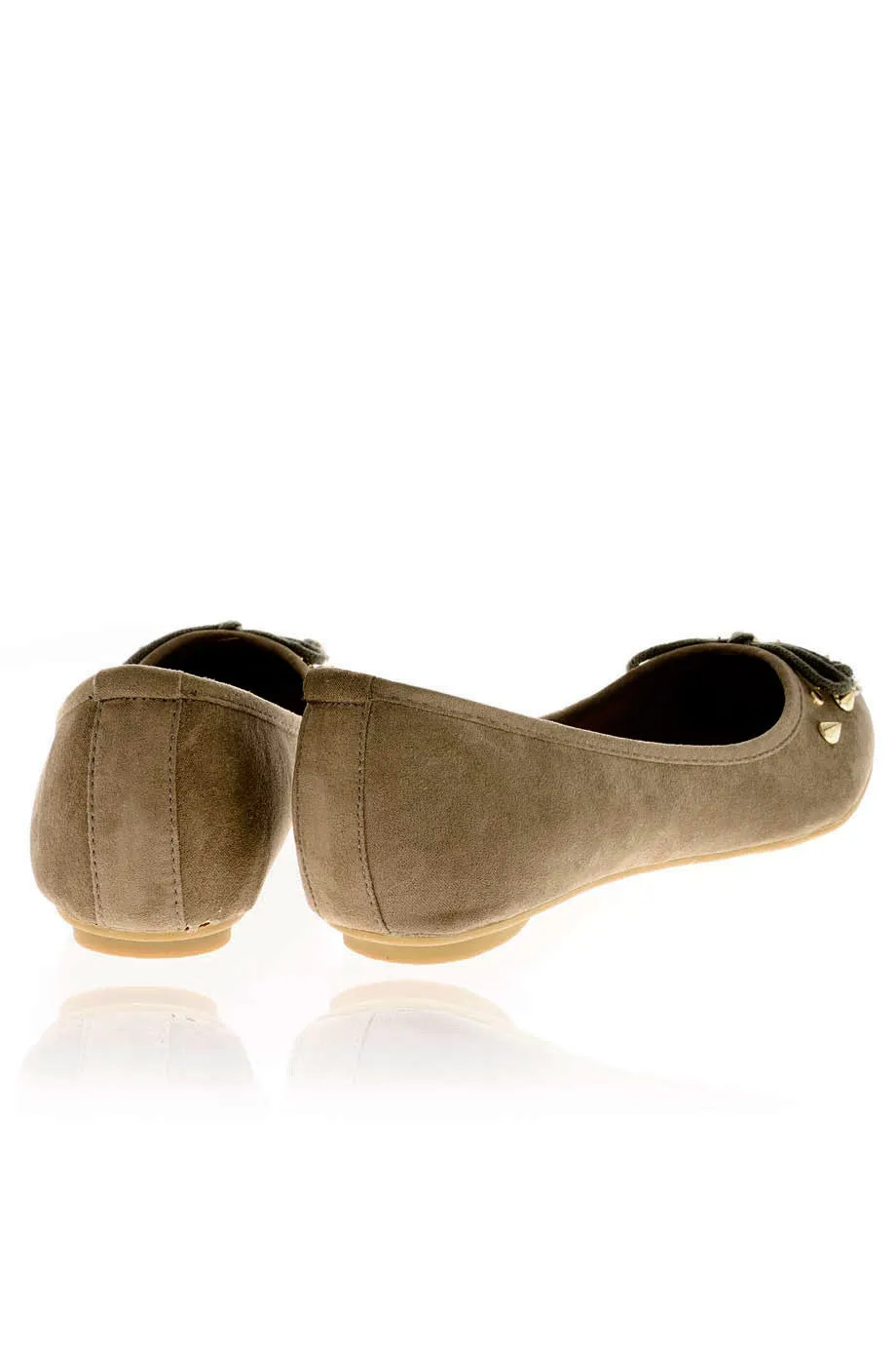 NADINE Taupe Suede Ballerinas