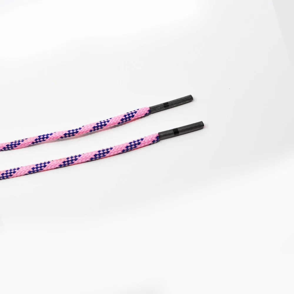 Pink & Navy Classic Round Golf Laces