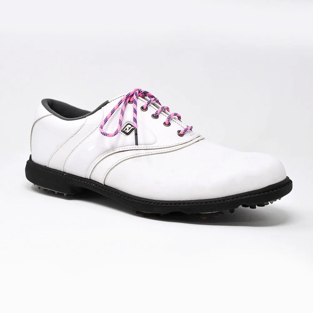 Pink & Navy Classic Round Golf Laces