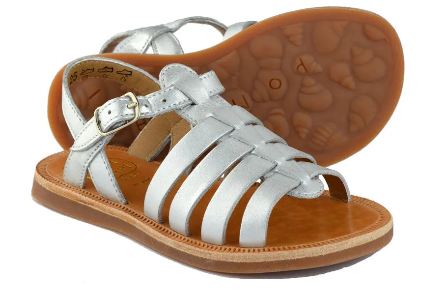 Pom d'Api Girls Silver Sandal