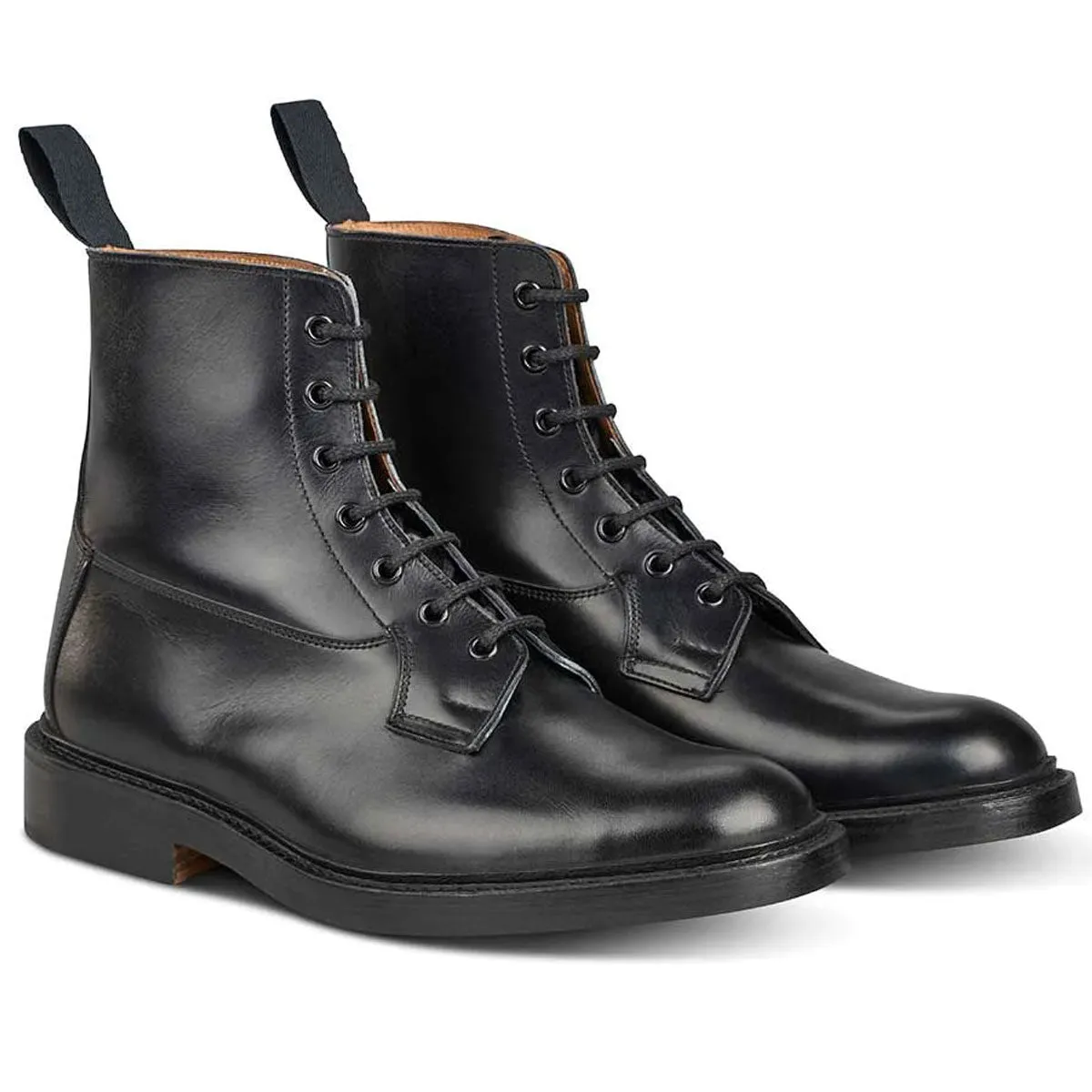 TRICKER'S Burford Boots - Mens Dainite or Leather Sole - Black Calf