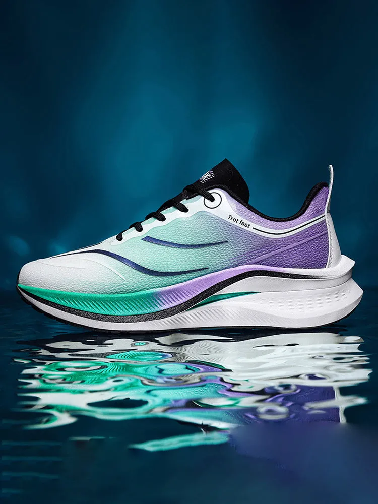 Versatile Fluorescent Contrast Color Soft-Soled Breathable  Running Shoes